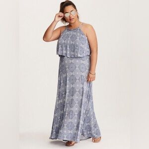 Torrid | Medallion Print Embellished High Neck Jersey Maxi Dress - Size 1 (1X)